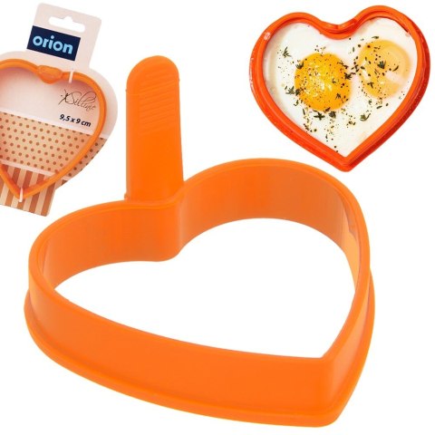 FORMA DO SMAŻENIA JAJEK NALEŚNIKÓW PANCAKE SILIKONOWA POMARAŃCZOWA SERCE SILLINIE ORION 151717