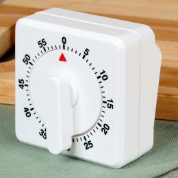 MINUTNIK KUCHENNY MECHANICZNY RĘCZNY TIMER 0-60MIN BIAŁY ORION 130739