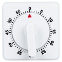 MINUTNIK KUCHENNY MECHANICZNY RĘCZNY TIMER 0-60MIN BIAŁY ORION 130739