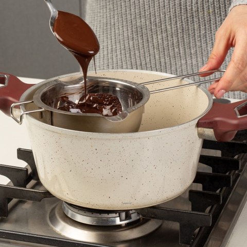MISKA DO ROZTAPIANIA CZEKOLADY I WOSKU METALOWA STALOWA ACER 425ML NAVA 10-210-004