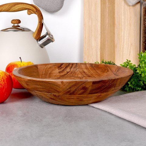 MISKA DREWNIANA DO SERWOWANIA PRZEKĄSEK CHIPSÓW 25.5CM 1.2L VILDE 259652