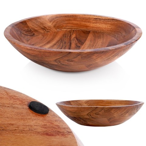 MISKA DREWNIANA DO SERWOWANIA PRZEKĄSEK CHIPSÓW 25.5CM 1.2L VILDE 259652