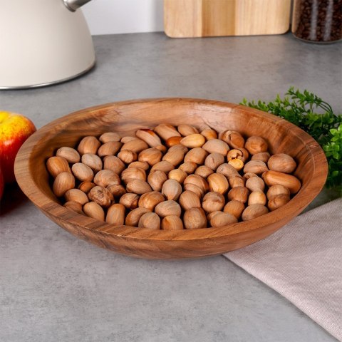 MISKA DREWNIANA DO SERWOWANIA PRZEKĄSEK CHIPSÓW 28CM 1.5L VILDE 259653