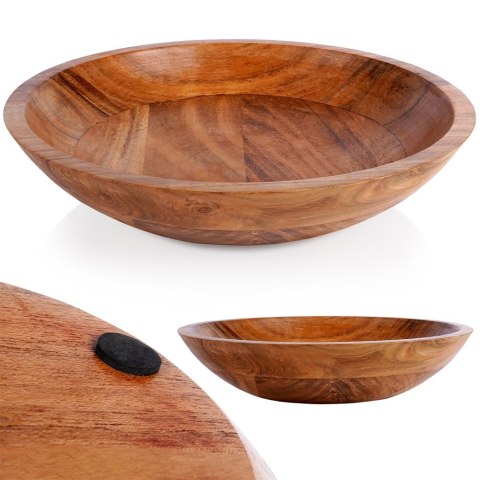 MISKA DREWNIANA DO SERWOWANIA PRZEKĄSEK CHIPSÓW 28CM 1.5L VILDE 259653