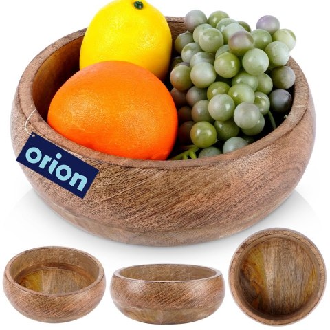 MISKA DREWNIANA DO SERWOWANIA PRZEKĄSEK CHIPSÓW KOSZYK NA OWOCE MANGO 18.5CM 900ML ORION 120285