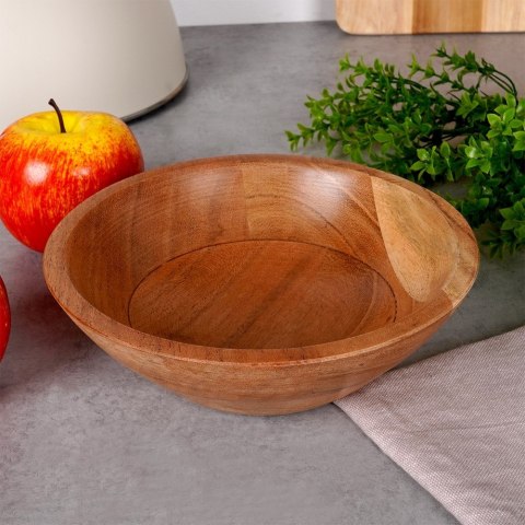 MISKA DREWNIANA DO SERWOWANIA PRZEKĄSEK MISECZKA 17.5CM 500ML VILDE 259651