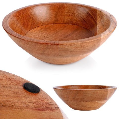 MISKA DREWNIANA DO SERWOWANIA PRZEKĄSEK MISECZKA 17.5CM 500ML VILDE 259651