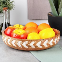 MISKA DREWNIANA DO SERWOWANIA PRZEKĄSEK SAŁATEK NA OWOCE 30.5CM 2.5L VILDE 259690