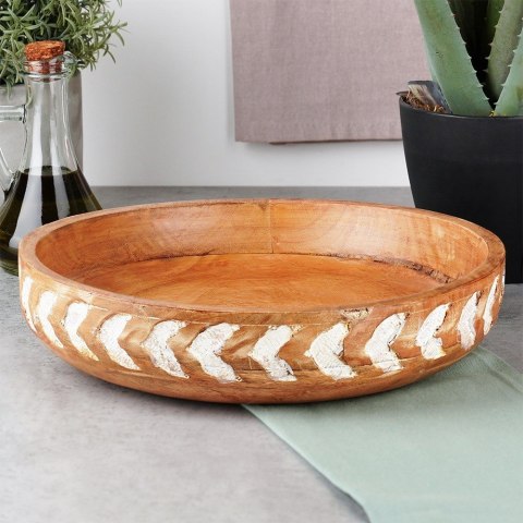 MISKA DREWNIANA DO SERWOWANIA PRZEKĄSEK SAŁATEK NA OWOCE 30.5CM 2.5L VILDE 259690