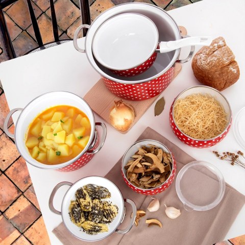 MISKA EMALIOWANA STALOWA RETRO TECKA 1L ORION 129237