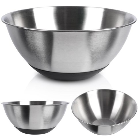 MISKA KUCHENNA METALOWA STALOWA ANTYPOŚLIZGOWA SREBRNA 21.5CM 1.9L VILDE 259642