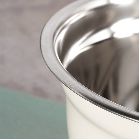 MISKA KUCHENNA METALOWA STALOWA BIAŁA 22CM 2.6L VILDE 259708