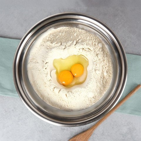 MISKA KUCHENNA METALOWA STALOWA BIAŁA 26CM 4.2L VILDE 259709