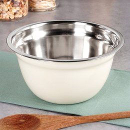 MISKA KUCHENNA METALOWA STALOWA BIAŁA MISECZKA 18CM 1.3L VILDE 259707