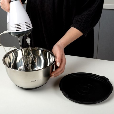 MISKA KUCHENNA METALOWA STALOWA Z POKRYWKĄ ANTYPOŚLIZGOWA ACER 29.5CM 8L NAVA 10-210-002