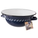 MISKA KUCHENNA STALOWA EMALIOWANA RETRO MODROBILA 26CM 2.5L ORION 113515