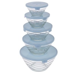 MISKA KUCHENNA SZKLANA Z POKRYWKĄ ZESTAW MISEK 5 SZTUK EXCELLENT HOUSEWARE 110736-N
