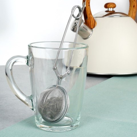 SITKO DO ZAPARZANIA PARZENIA HERBATY ZIÓŁ STALOWE DO KUBKA SZKLANKI 5X16 CM VILDE 259721