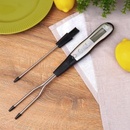 TERMOMETR KUCHENNY ELEKTRONICZNY Z WIDELCEM I SONDĄ DO MIĘSA TIMER ACER NAVA 10-274-041