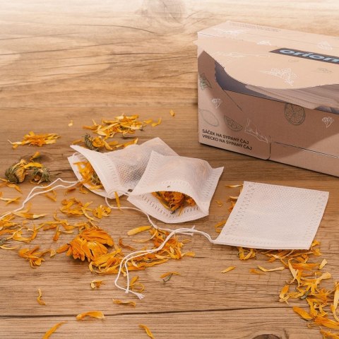 TOREBKI TEKSTYLNE DO ZAPARZANIA HERBATY ZIÓŁ NA PRZYPRAWY 50 SZTUK ORION 142255