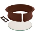 TORTOWNICA ROZPINANA SILIKONOWA OKRĄGŁA ZE SZKLANYM DNEM BRĄZOWA SILLINIE 23.5CM ORION 151751