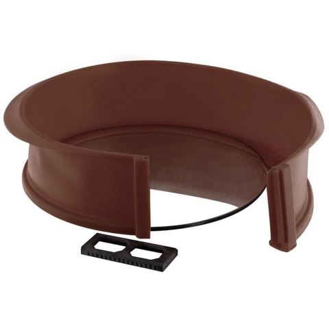 TORTOWNICA ROZPINANA SILIKONOWA OKRĄGŁA ZE SZKLANYM DNEM BRĄZOWA SILLINIE 23.5CM ORION 151751