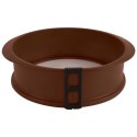 TORTOWNICA ROZPINANA SILIKONOWA OKRĄGŁA ZE SZKLANYM DNEM BRĄZOWA SILLINIE 23.5CM ORION 151751