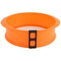 TORTOWNICA ROZPINANA SILIKONOWA OKRĄGŁA ZE SZKLANYM DNEM POMARAŃCZOWA SILLINIE 23.5CM ORION 151752