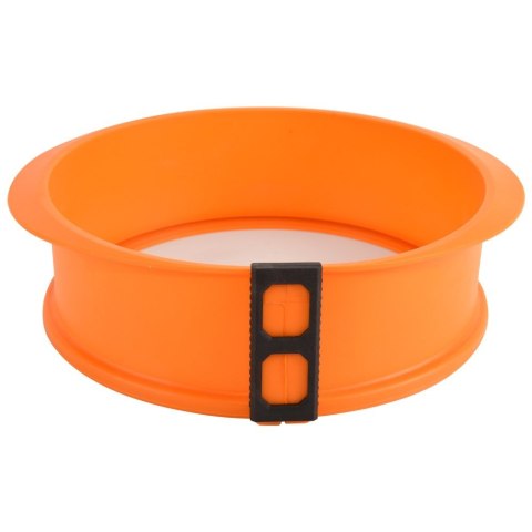 TORTOWNICA ROZPINANA SILIKONOWA OKRĄGŁA ZE SZKLANYM DNEM POMARAŃCZOWA SILLINIE 23.5CM ORION 151752
