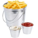 WIADERKO NA FRYTKI I MISECZKI NA SOSY STALOWE DO SERWOWANIA 3-ELE EXCELLENT HOUSEWARE 110708