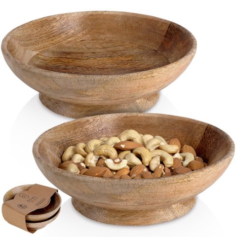 ZESTAW MISEK DREWNIANYCH DO SERWOWANIA 2 SZTUKI 16CM 400ML HOME STYLING COLLECTION 259648