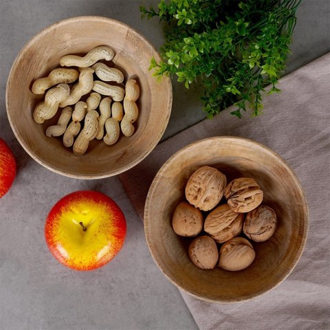 ZESTAW MISEK DREWNIANYCH DO SERWOWANIA 2 SZTUKI 16CM 400ML HOME STYLING COLLECTION 259648