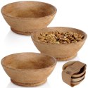 ZESTAW MISEK DREWNIANYCH DO SERWOWANIA 3 SZTUKI 11CM 140ML HOME STYLING COLLECTION 259649