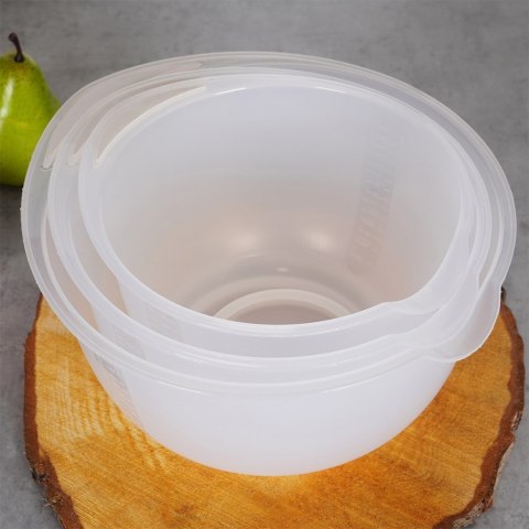 ZESTAW MISEK KUCHENNYCH DO MIKSOWANIA Z MIARKĄ 1.5 / 2 / 2.5L 3 SZTUKI EXCELLENT HOUSEWARE 259367