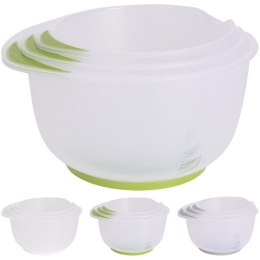 ZESTAW MISEK KUCHENNYCH DO MIKSOWANIA Z MIARKĄ 1.5 / 2 / 2.5L 3 SZTUKI MISKA EXCELLENT HOUSEWARE 110737