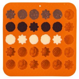 FOREMKA DO PRALIN PRALINEK NA PRALINY PRALINKI FORMA SILIKONOWA POMARAŃCZOWA SILLINIE ORION 151737