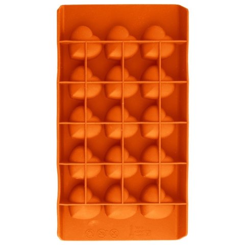 FOREMKA DO PRALIN PRALINEK NA PRALINY PRALINKI FORMA SILIKONOWA POMARAŃCZOWA SILLINIE SERCE ORION 151745