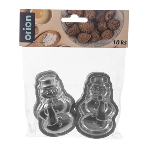 FOREMKI BLASZKI DO PIECZENIA CIASTEK STALOWA ZESTAW 10 SZTUK BAŁWAN ORION 121027
