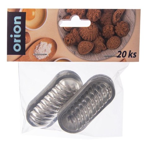 FOREMKI BLASZKI DO PIECZENIA CIASTEK STALOWA ZESTAW 20 SZTUK ORION 121032