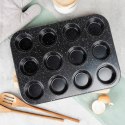 FORMA BLACHA DO 12 MUFFINEK BABECZEK BABECZKI GRANITOWA 35X26.5CM VILDE 279014