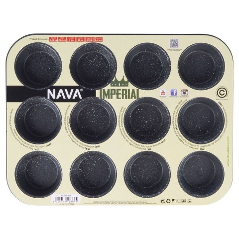 FORMA BLACHA DO PIECZENIA MUFFINEK GRANITOWA IMPERIAL 35CM NAVA 10-239-004
