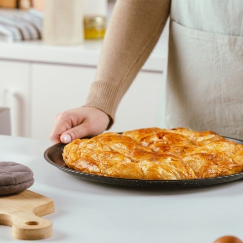 FORMA BLACHA DO PIECZENIA PIZZY GRANITOWA OKRĄGŁA 32CM NATURE NAVA 10-239-010