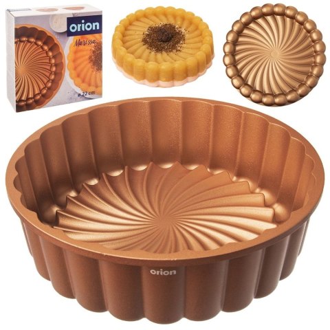 FORMA BLACHA DO PIECZENIA TORTU NIEPRZYWIERAJĄCA OKRĄGŁA 22CM MARISSA ORION 120061