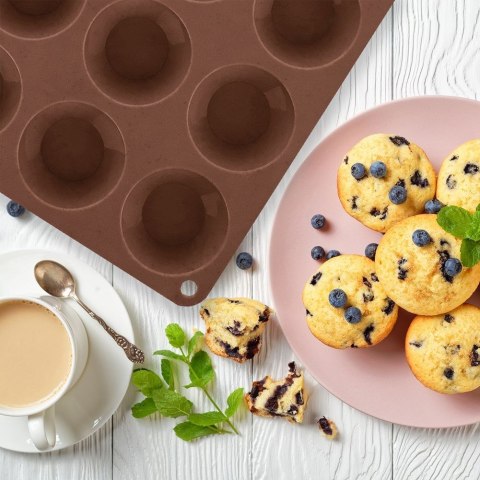 FORMA DO PIECZENIA 20 MINI MUFFINEK BABECZEK BABECZKI SILIKONOWA BRĄZOWA SILLINIE ORION 151763