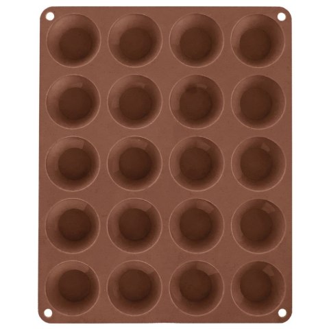 FORMA DO PIECZENIA 20 MINI MUFFINEK BABECZEK BABECZKI SILIKONOWA BRĄZOWA SILLINIE ORION 151763