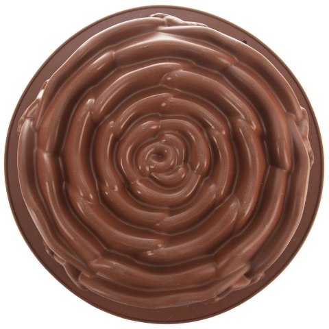 FORMA DO PIECZENIA BABKI CIASTA SILIKONOWA BRĄZOWA RÓŻA 25CM SILLINIE ORION 151790