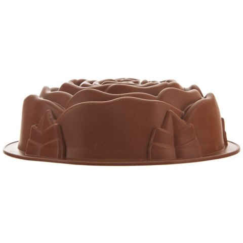 FORMA DO PIECZENIA BABKI CIASTA SILIKONOWA BRĄZOWA RÓŻA 25CM SILLINIE ORION 151790