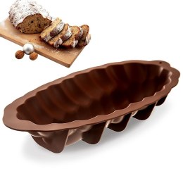 FORMA DO PIECZENIA CHAŁKI CIASTA SILIKONOWA 41CM BRĄZOWA SILLINIE ORION 151781