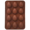 FORMA DO PIECZENIA CIASTEK I PRALIN PRALINEK SILIKONOWA BRĄZOWA JAJKO SILLINIE ORION 151765