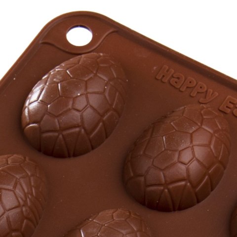 FORMA DO PIECZENIA CIASTEK I PRALIN PRALINEK SILIKONOWA BRĄZOWA JAJKO SILLINIE ORION 151765